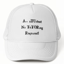 A++ Student No Tutoring Required White Hat by Shoppe A++ Student No Tutoring Required White Hat