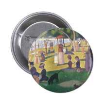 A Sunday Afternoon on La Grande Jatte Pinback Buttons