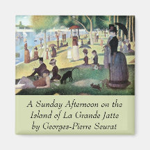 A Sunday Afternoon on La Grande Jatte by Seurat Magnets
