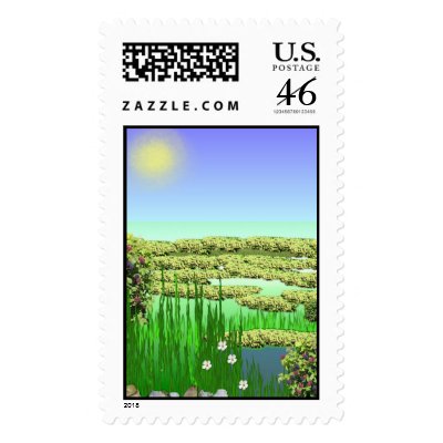 A Sunny Day Postage by dndartstudio