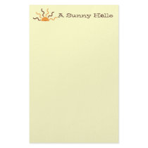 A Sunny Hello stationery