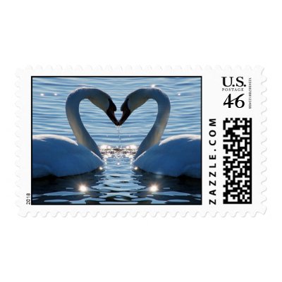 A Swan Heart Kiss, Reflections of Love Stamp