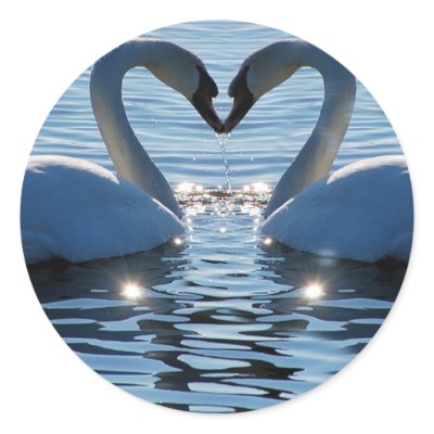 A Swan Heart Kiss, Reflections of Love stickers