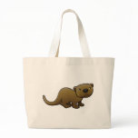 A sweet friendly otter tote bag