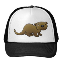 A sweet friendly otter hats