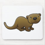 A sweet friendly otter mouse pad