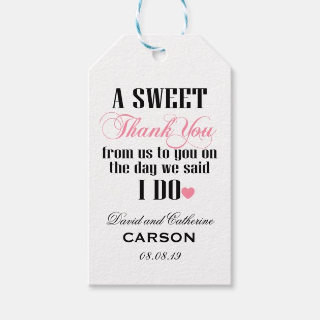 A sweet Thank You Wedding Favor Pack Of Gift Tags-0