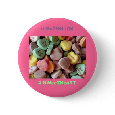 A SWeeTHeaRT, ii Gu3SS ii'M Button by YeLLa_BeaR