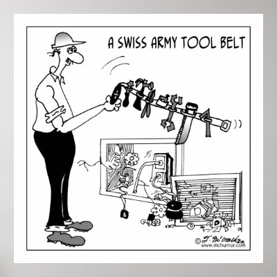 A Swiss Army Tool Belt Print by McHumor