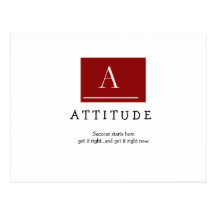 A T T I T U D E, Success starts herege... Post Cards