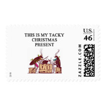 a tacky christmas gift design postage