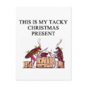 a tacky christmas gift design postcards