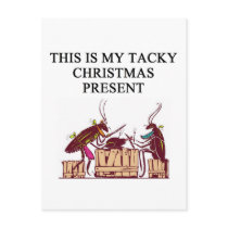 a tacky christmas gift design postcards