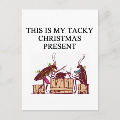 a tacky christmas gift design postcards