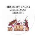 a tacky christmas gift design stickers