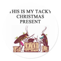 a tacky christmas gift design stickers