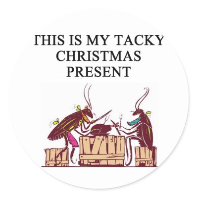 a tacky christmas gift design stickers