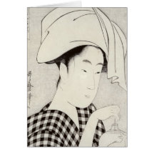 A tea-house in Ryogoku Greeting Card