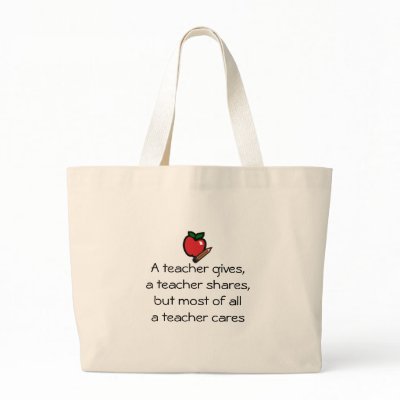 A teacher cares bag by Just2Cute