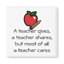 A teacher cares-Customized it magnets