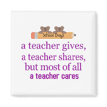 a Teacher cares magnets