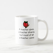 A teacher cares mug