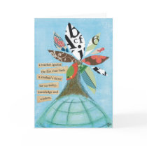 A teacher ignites the fire greeting card cards