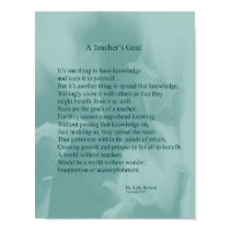 A Teacher's Goal Poster