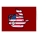 A Teapot in American Flag Colors Greeting Cards