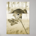 A teddy bear with a flower, For You Posters