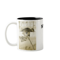 A teddy bear with a flower, MissingYOU mugs