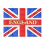 A textured Union Jack flag with England across it Post Card