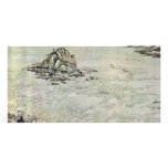A Thousand Miles Up The Yangtze River Along By Wan Custom Photo Card