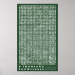 A Thousand Snowflakes - Four Point Style (Green) Poster