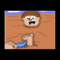 A Ticklish Situation Postcard by Rajee1 A Ticklish Situation Postcard