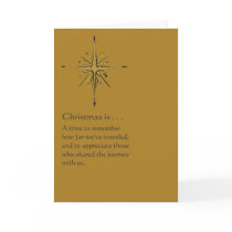 A Time To Remember - Gold Christmas Card