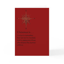 A Time To Remember - Red Christmas Card