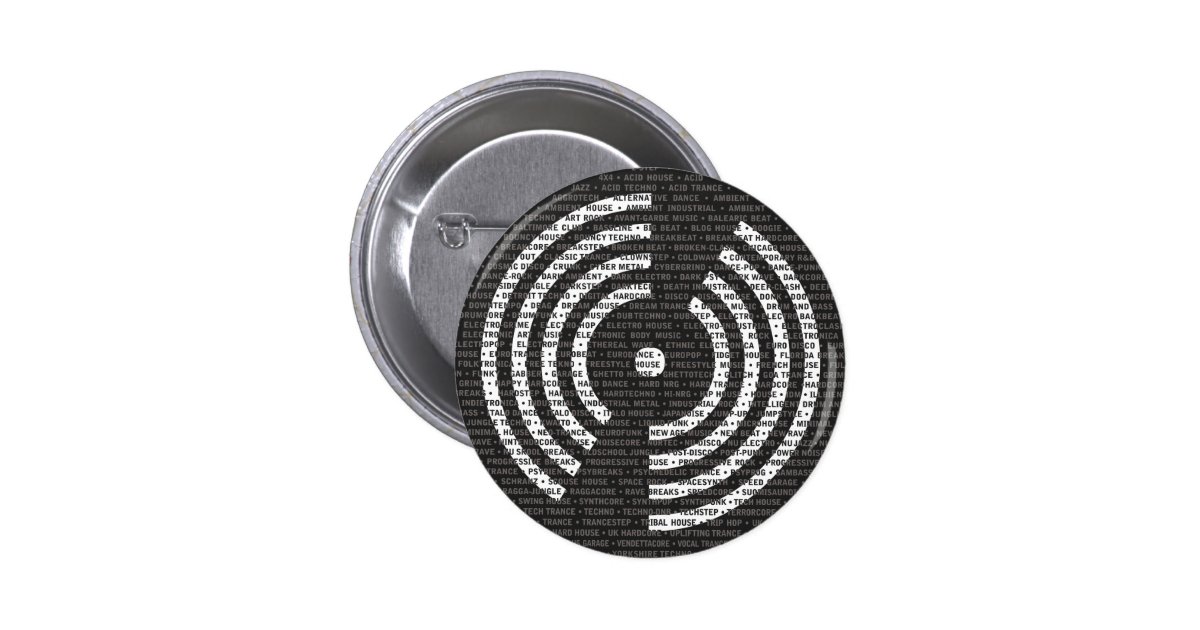 A to Z Electronic Music Button Zazzle