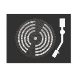 A to Z Turntable Dark Postcard