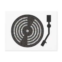 A to Z Turntable Postcard