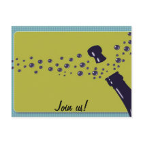 a toast, Join us! postcards