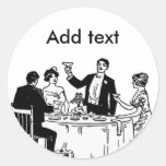 A toast round sticker