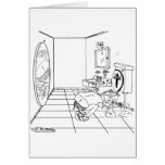 A Toilet Embarrassed by a Butt Crack Greeting Card