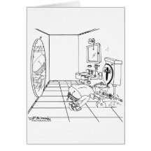 A Toilet Embarrassed by a Butt Crack Greeting Card