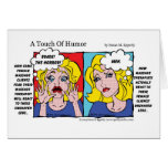"A Touch of Humor" Unshaven Legs Comic cards