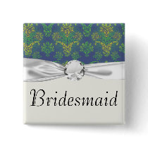 a touch of peacock damask design 2 pin
