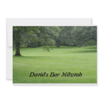 A Tree in a Field of Green Custom Invitations