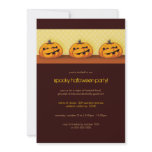 A Trio of Spooky Pumpkins | Halloween Party Invita invitations