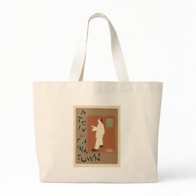 A Trip to Chinatown Canvas Bags by vintagegiftmall