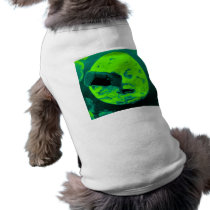 A Trip to the Moon (Aqua Marine Retro Sci Fi) Dog T-shirt